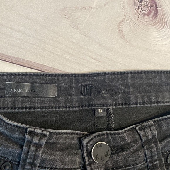 Kut from the Kloth Black Straight Leg Jeans Size 6 - Picture 4 of 10